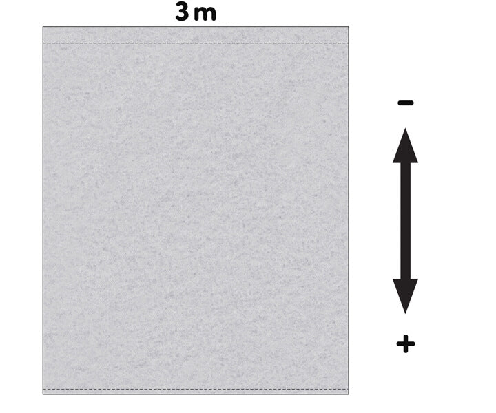 Photo backdrop by the meter Stage molton 300g/m² light grey 3m