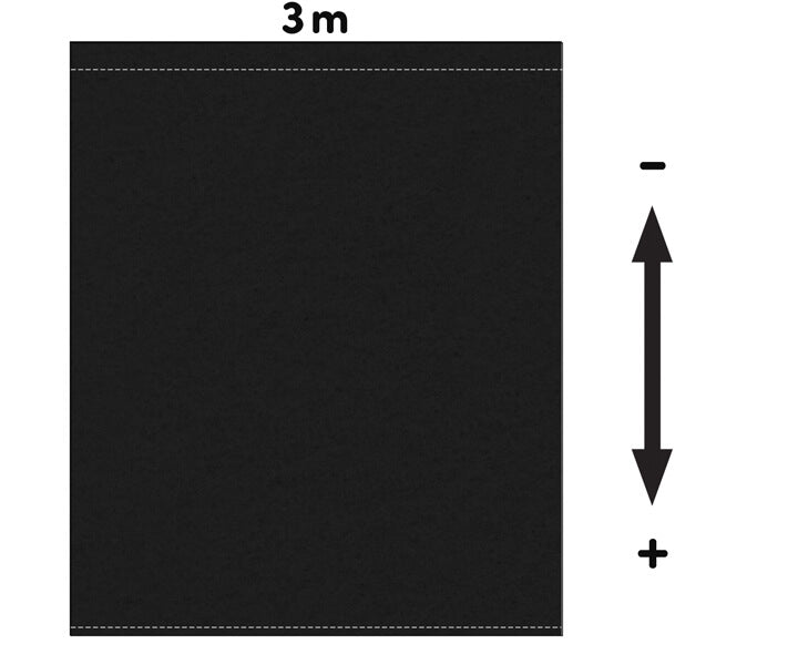 Photo backdrop by the meter Stage molton 300g/m² black 3m