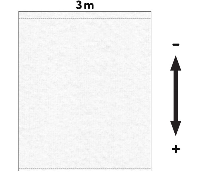 Photo backdrop by the meter stage molton 300g/m² white 3m