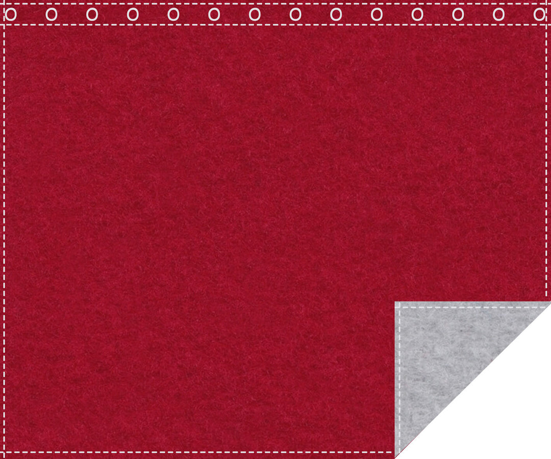 Classic 1,100g/m² cherry red | light gray eyelet 3m wide