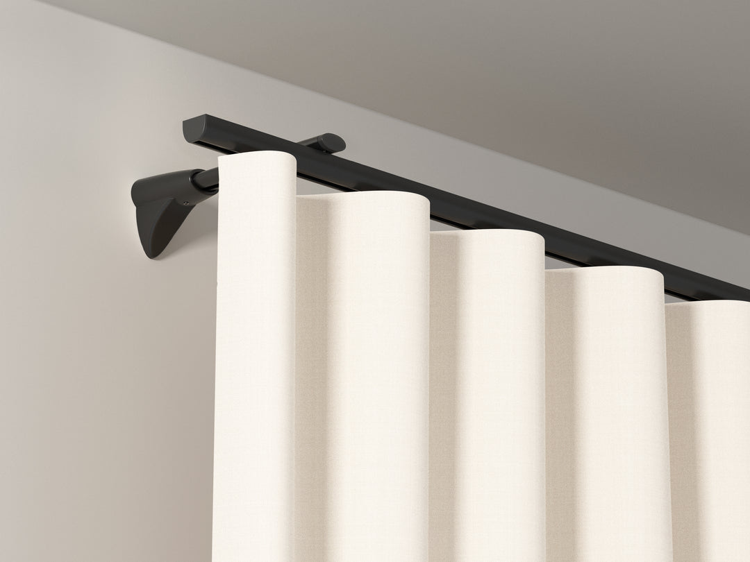 Model 410 curtain rail 1-track | black